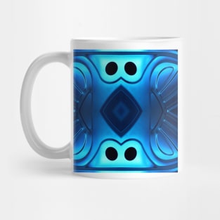 Stainless steel sinks in futuristic patterns gunmetal blue SEVEN Mug